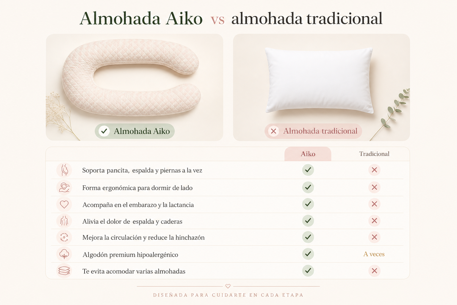 Más que una almohada común