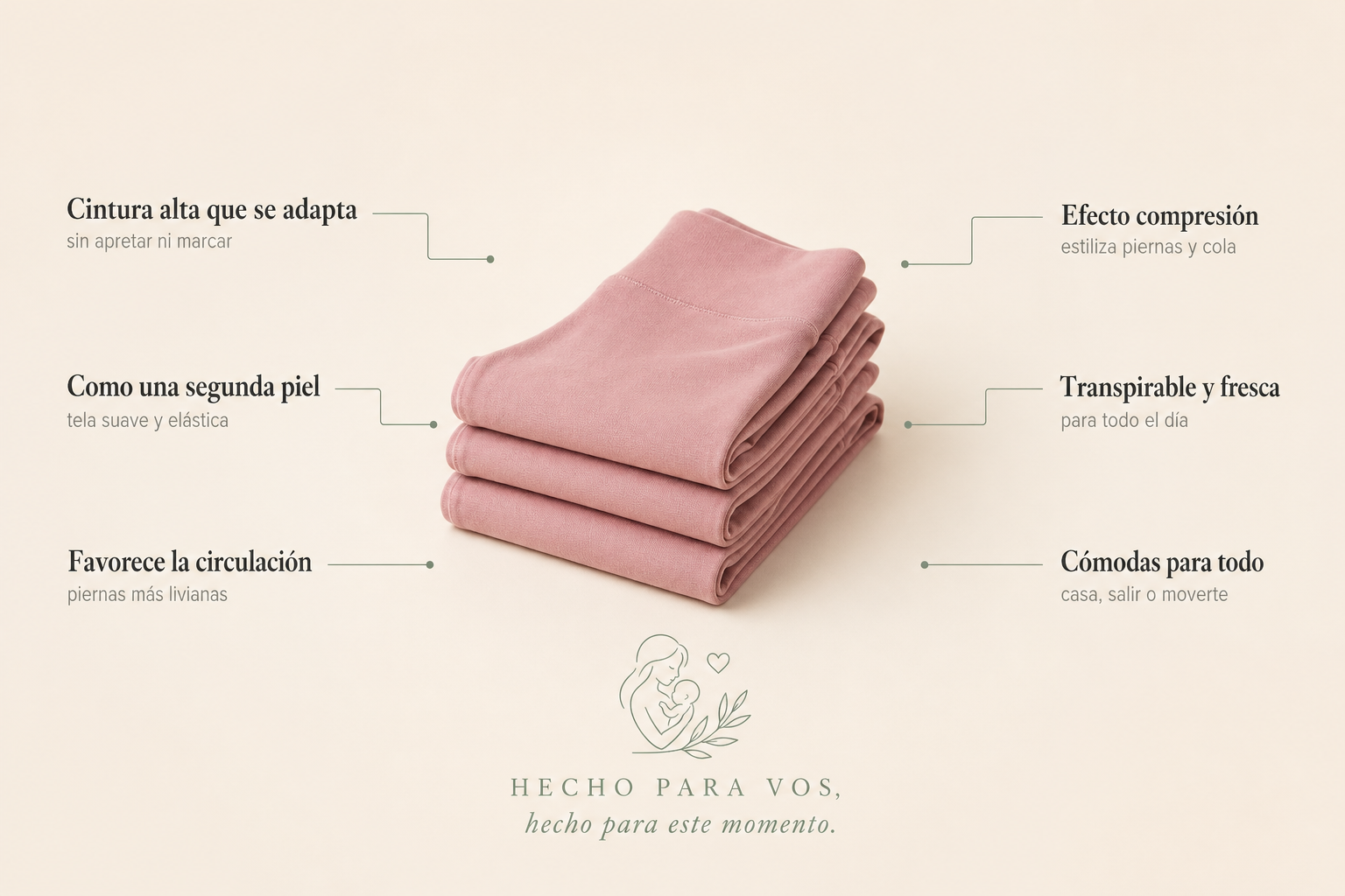 Características de las Leggings premamá AIKO